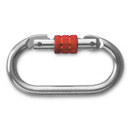 800, Zinc-plated alloy steel, Safety Carabiner , opening 20mm