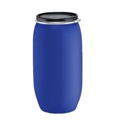 PVC Drum ,125lit/33gal. Blue Polyethylene Open Head Transport Drum