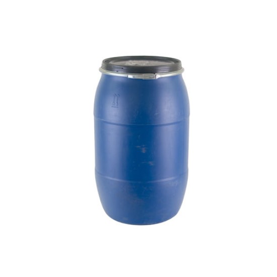 PVC Drum ,125lit/33gal. Blue Polyethylene Open Head Transport Drum