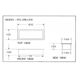 PEL-28R-LED, CEILING TYPE EMERGENCY LIGHT, RECESSED MOUNTING, NONMAINTAINED
