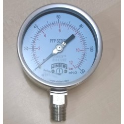 0-120mH2O ,SUS ,WINTERS StabiliZR Pressure Gauge ,1/2" BSPT Male bottom