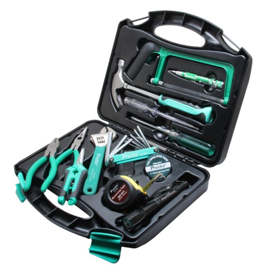 Deluxe 13pcs Basic Tools Lit ,Basic Maintenance Tools Kit 