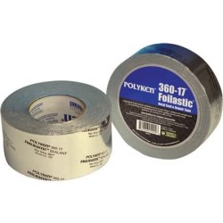 Aluminum Foil Tape, Rubber, 72mm X 31m, Silver , 10roll/ctn ,Polyken 360-17 Tape