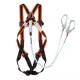 108-LITE-SET-LYKM (SIRIM DOSH), 1 D-Ring Full Body Harness - 1.8m Double Kernmantle Lanyard & Absorber Set