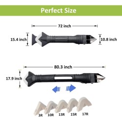 Plastic Razor Blade,5 In 1 Corner Sealant Glue Remover Scraper Tool Kit