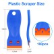 Plastic Razor Blade Scraper, 2 Pack Razor Scraper with 100 Pcs