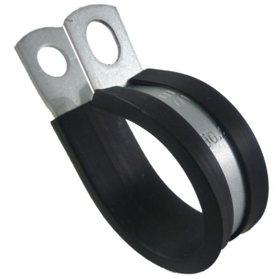 Screw Hole 6.8mm,Hose Clamp with Rubber coated , Width 12.7mm , ID16mm ,P-Clip 100pcs/box