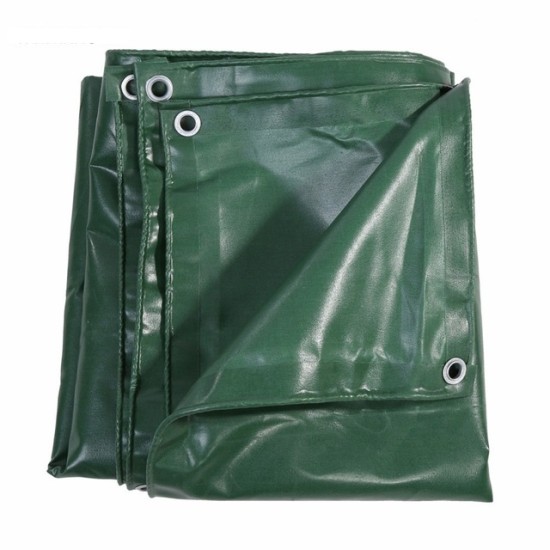 Heavy Duty PVC Green Tarpaulin Canvas , 20ft X 100mtr X 1roll c/w Button Hole