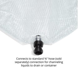 Roof Leak Diverter Tarp, Install With Hanging Straps, 5' x 5'