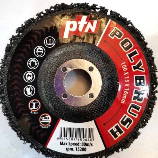 100x15x16mm Poly Brush Abrasive Brush Fiber Wheel for Angle Grinde