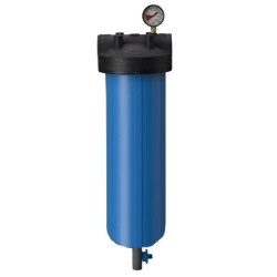 20" x 1 1/2""filter housing without gauge, blue (standard) w/o PP filter , modify thread 1/4" for Pressure gauge