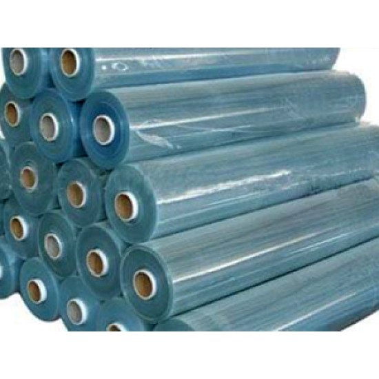 0.45mm X 54"(W) X 40mtr per roll , Clear PVC Sheet Roll