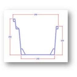 Mild steel support bracket for PVC gutter
