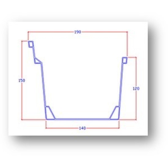 Mild steel support bracket for PVC gutter