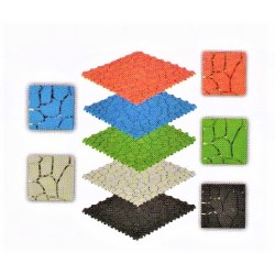INTERLOCKING PVC MAT-BLACK, 1Ft X 1ft X 6pcs/pkt