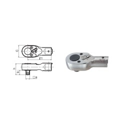 ½" ,Reversible Ratchet Head 