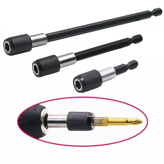 P188 ,MAGNETIC SCREWDRIVERHEX ADAPTER QUICK RELEASE DRILL BIT 3 PCS/SET