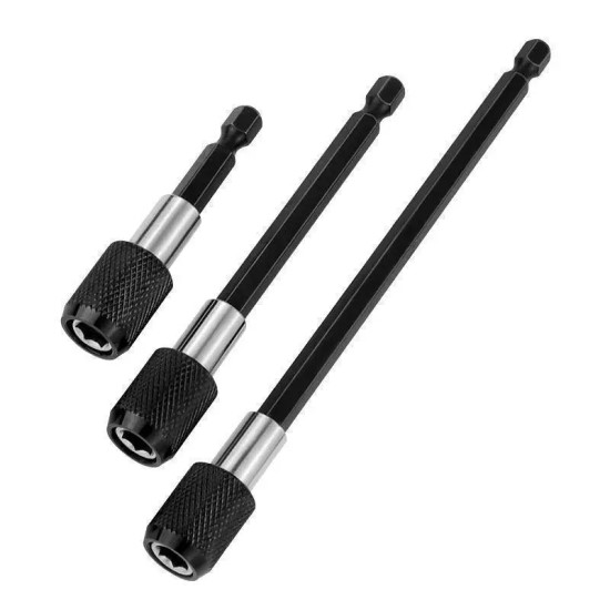 P188 ,MAGNETIC SCREWDRIVERHEX ADAPTER QUICK RELEASE DRILL BIT 3 PCS/SET