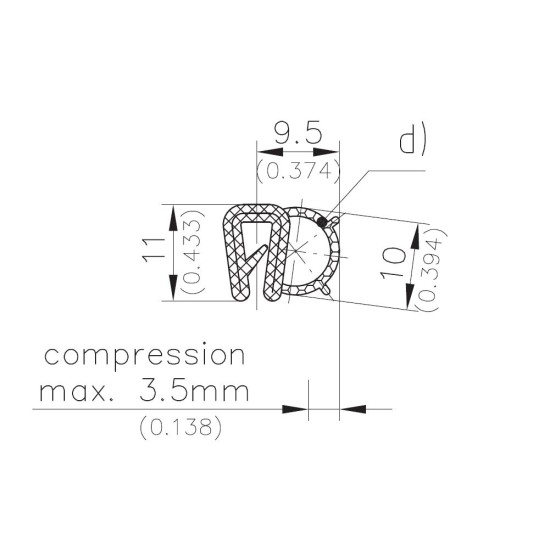 ARC MACHINE 9.5MM X 11MM X 1.5MM PLATE FOAM, 40mtr 