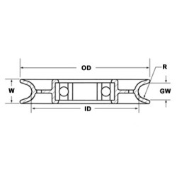 Bearing 6203-2RS,17mm, 3.05" 3/8" Round Belt Pulley Roller , 10pcs/box