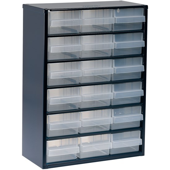 918-02 , RAACO ,417mm x 306mm x 150mm ,Cabinet with 18 assorted drawers.Non ESD