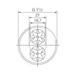 45L/min ,SUS G1 1/2", SUS Water Flow Valve Control Element Insert Only