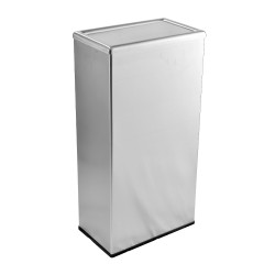 380(W) X 230(D) X 750(H) Stainless Steel Rectangular Flip Top Bin