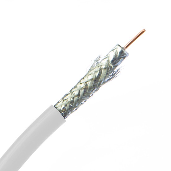 RG6 CABLE, WHITE, 1MTR