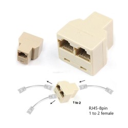 INTERNET SOCKET CONNECTOR FEMALE RJ45 X 2 Socket, Cat 6 Shielded 
