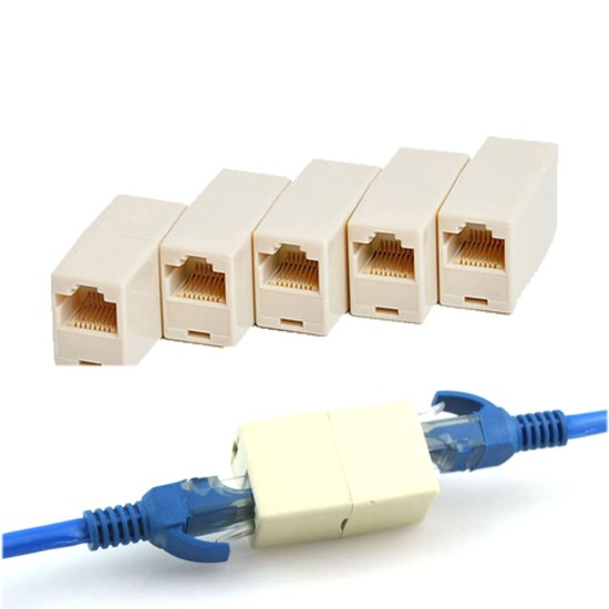 RJ45 8P8C Coupler: Socket-Socket ,CAT5e and CAT6 Cable