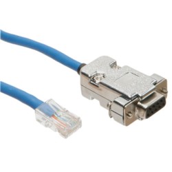 CAT 6E CABLE ASSEMBLY BLUE COLOUR, 5M: RJ50 10P10C MODULAR PLUG-DB9F CONNECTOR