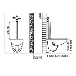 WC FLUSH VALVE SET ,RLFC-102VP