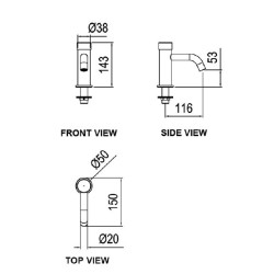 BASIN WATER TAP, HEAVY ,RLQ3-23051