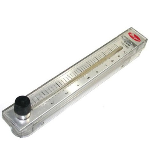 Flowmeter; Model RMC; 1.2-10 GPM Water; 10-in. Scale; +/-2% Accuracy; Stainless Valve