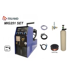Riland MIG 251 (220A) Inverter Welding Machine c/w CO2 Gas Set ,220V 