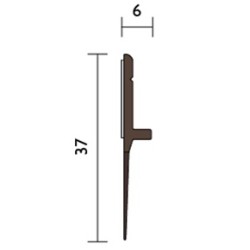 PVC Sweep Seal , Brown 915mm ,Seals gaps to 19mm