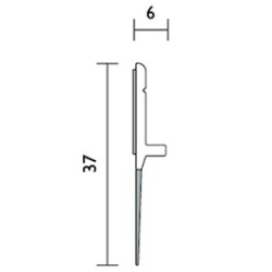 PVC Sweep Seal ,White ,Total Length 915mm ,Seals gaps to 19mm