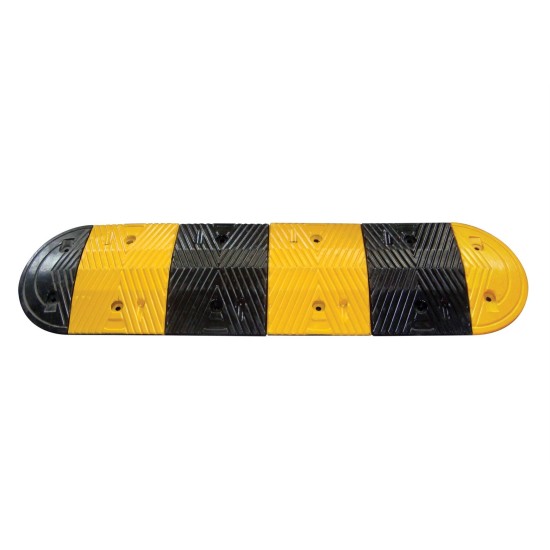 RUBBER SPEED HUMP,End Caps only,  Size : 350W x 150 L x 45H mm ,color: Black 