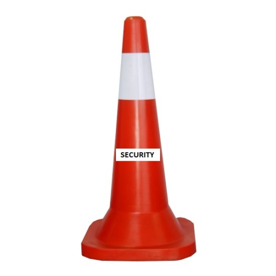 CONE FOR SECURITY DEPT USAGE , 30'' TRAFFIC CONE C/W SILVER REFLECTIVE