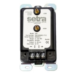 Setra 2641R25WD11T1C Pressure Transducer 0-0.25" W.C. 4-20 mA Terminal Strip