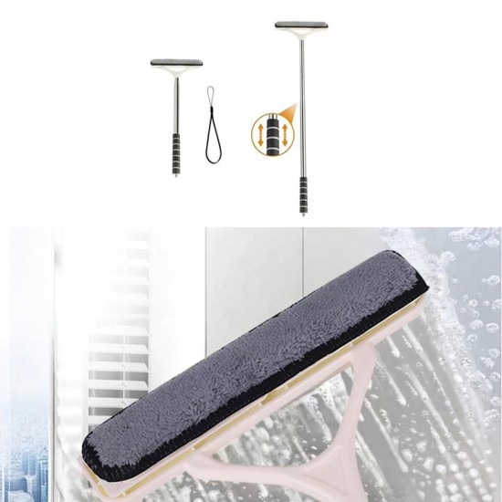 190mm Glass Window Cleaner Squeegee, 52cm-160cm Handle