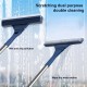 260mm, 2-in-1 Window Mesh Screen Brush Window Cleaner Magic Broom Wiper Telescopic Long Handle 102-135cm