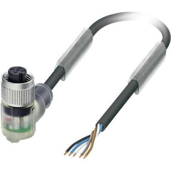 SAC-5P-10, 0-PUR/M12FR-3LSensor/Actuator cable, 5-position