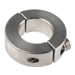 Two Piece Clamp Screw, Bore 25mm, OD 45mm, W 15mm, Stainless Steel 