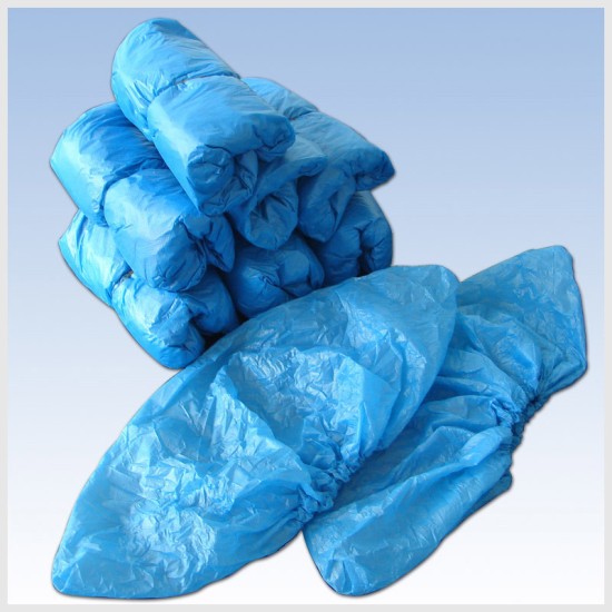 Disposable CPE Shoe Cover, Blue Colour , 100pcs/pkt, 20pkt/ctn