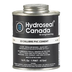 HYDROSEAL 45 CALLIBRE PVC CEMENT /GREY / 16 oz,SCH80 Glue HYDROSEAL 45 CALLIBRE PVC CEMENT /GREY / 16 oz,SCH80 Glue
