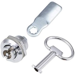 Thread length 18mm, thread OD 22mm, Safety Metal cam lock c/w 1pc key 