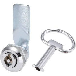 Thread length 18mm, thread OD 22mm, Safety Metal cam lock c/w 1pc key 