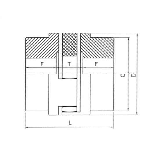 Jaw Coupling CR4560 , PU Spide 116mm X thickness 21/25 , 6 element)