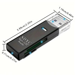 2 in 1 Card Reader USB 3.0 Memory Cards Support SD TF Card high-speed transmission mobile computer flash disk Adapte
